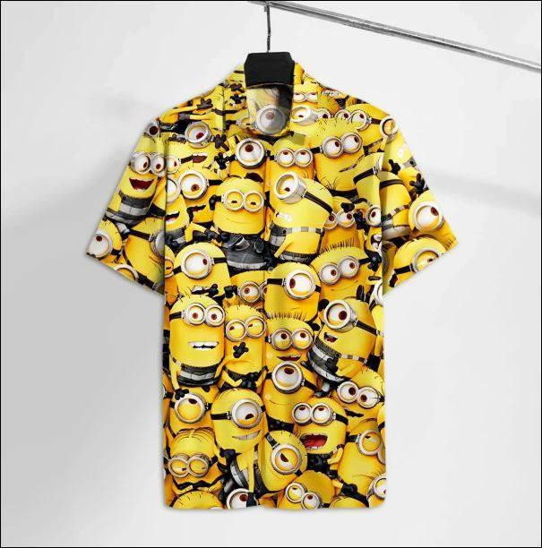 Minions Lover Gift Funny Minnions Hawaiian Shirt Tropical Aloha Button Up