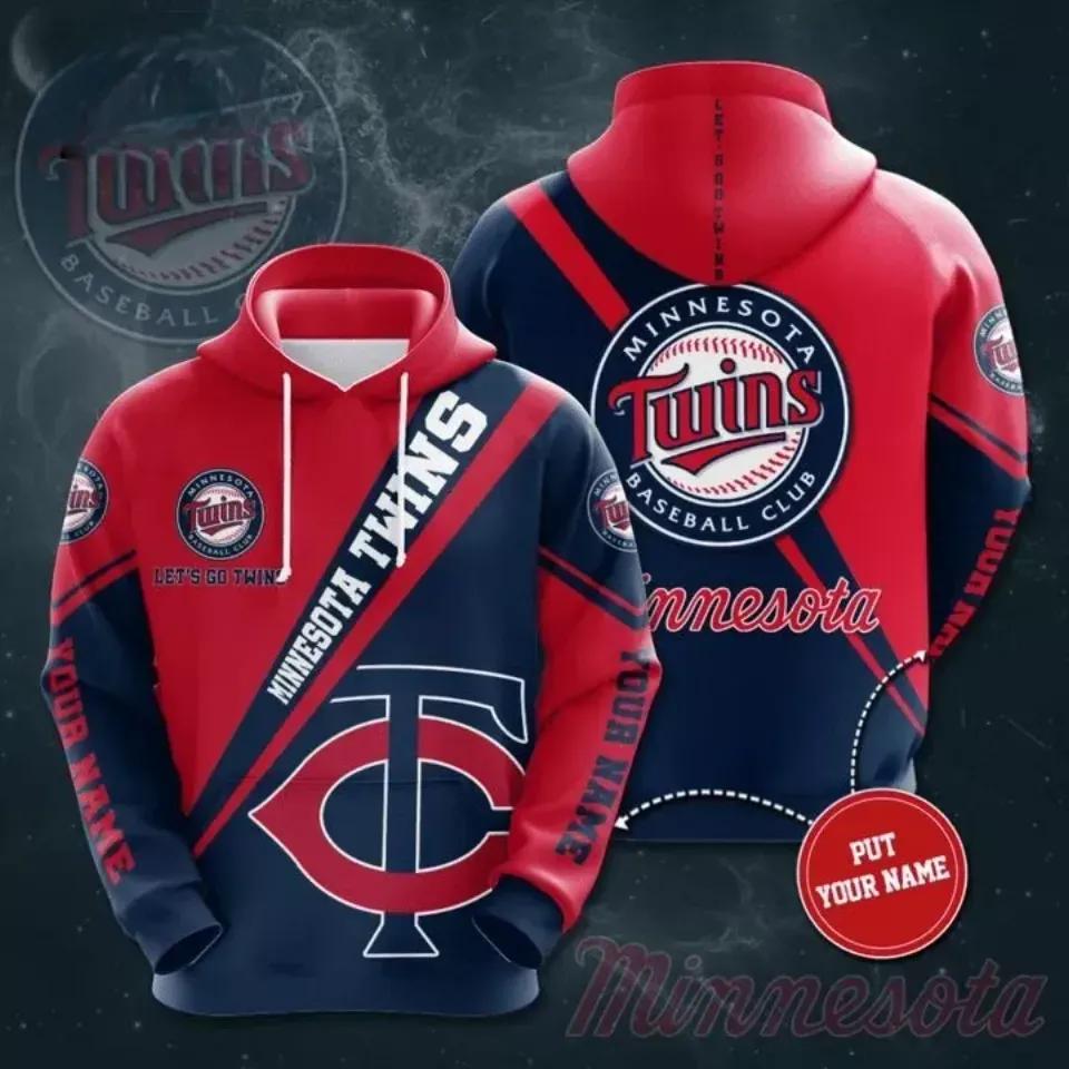 Minnesota Baseball Team Twinss 3D MLB All Over Print Hoodie