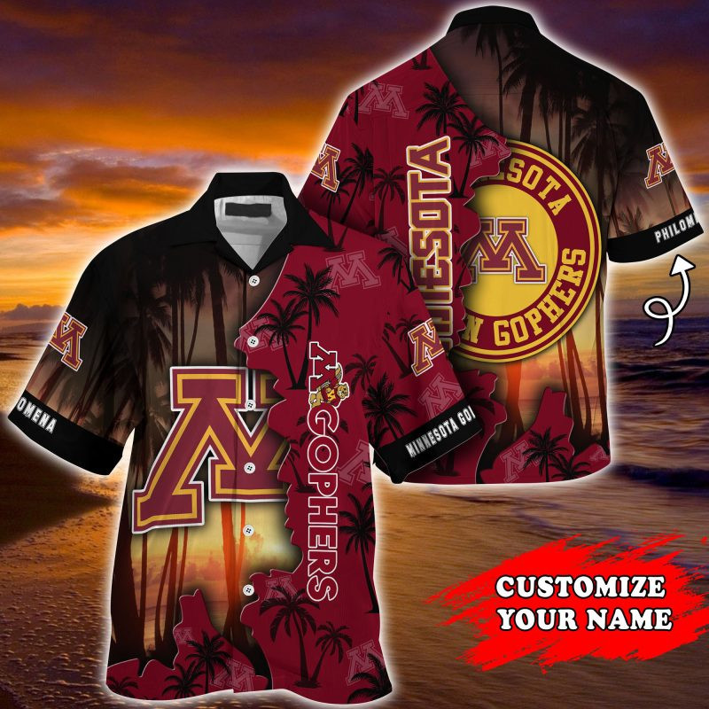 Minnesota Golden Gophers Ncaa Personalized Summer Hawaiian Shirt Tropical Aloha Button Up