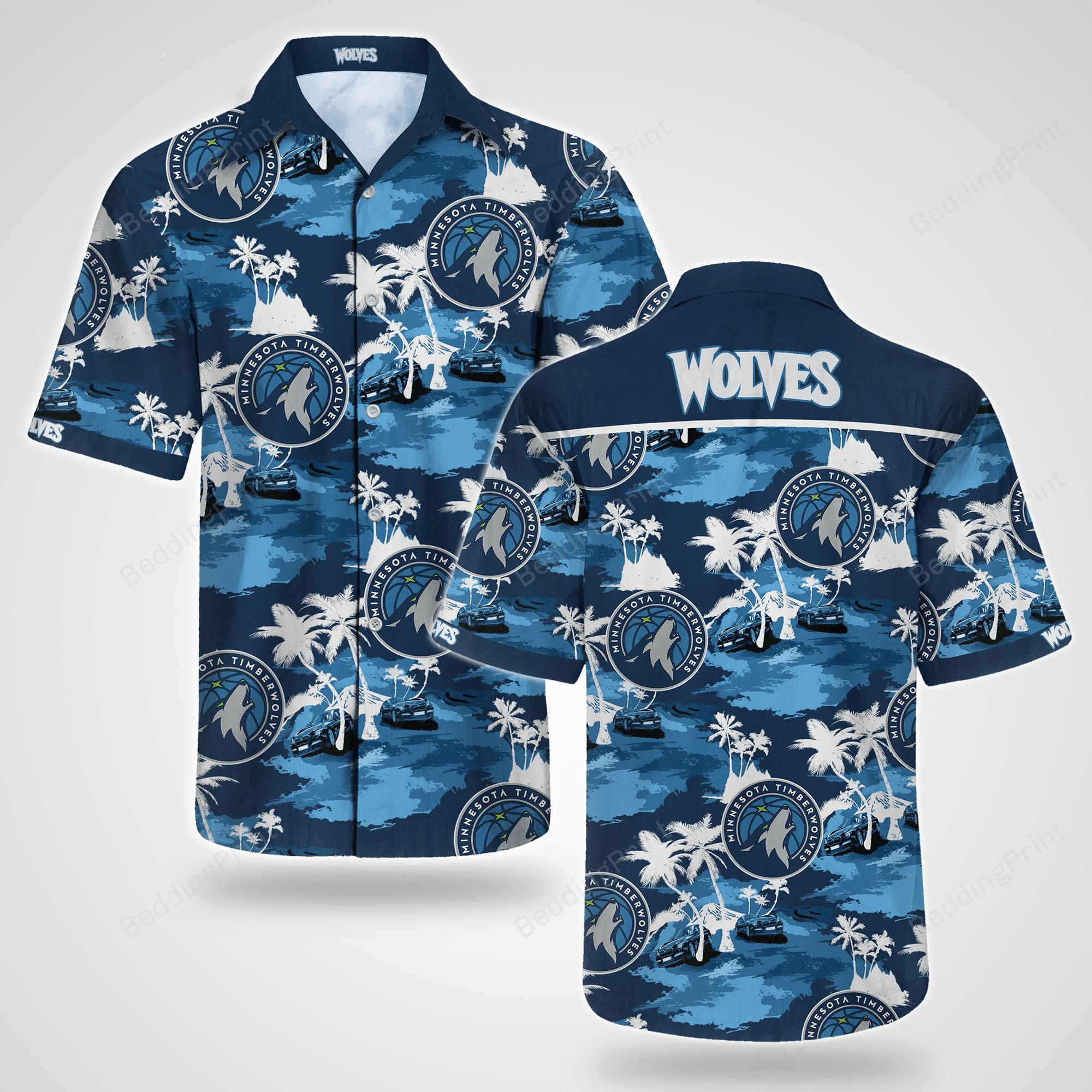 Minnesota Timberwolves Tommy Bahama Hawaiian Shirt Tropical Aloha Button Up