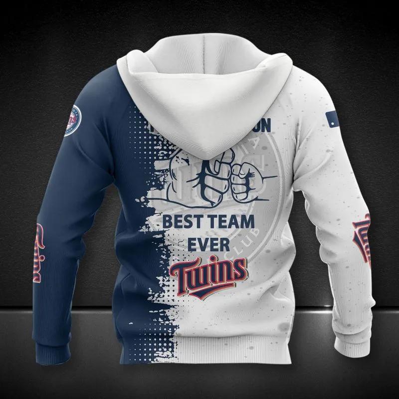 Alternative view of Minnesota Twins Dad And Son MLB All Over Print Hoodie