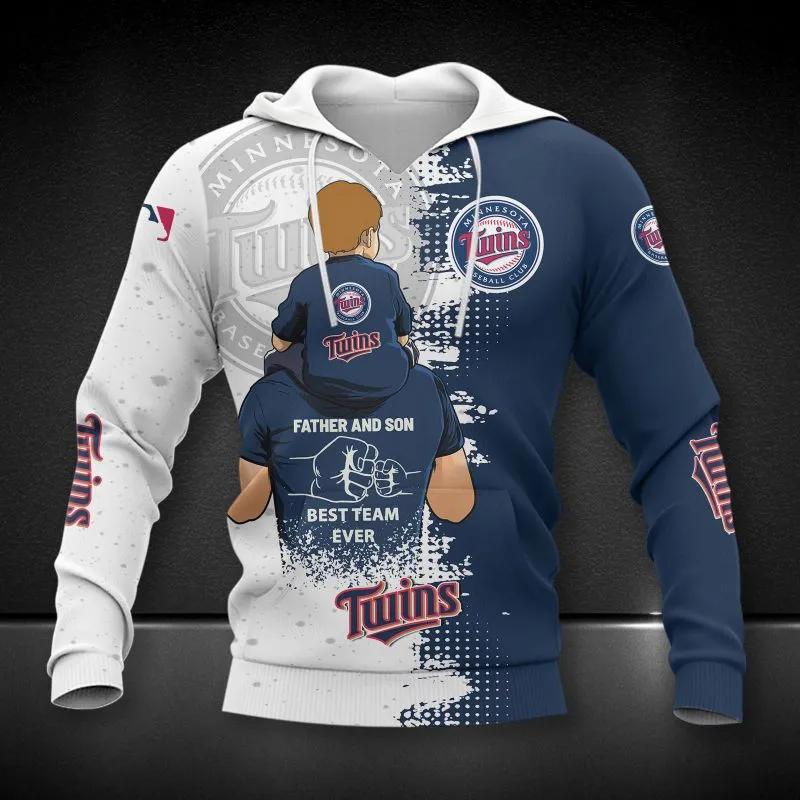 Minnesota Twins Dad And Son MLB All Over Print Hoodie