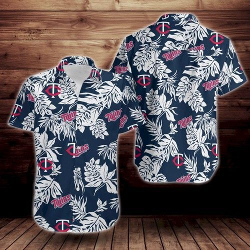 Minnesota Twins Tropical Flower Hawaiian Shirt Tropical Aloha Button Up