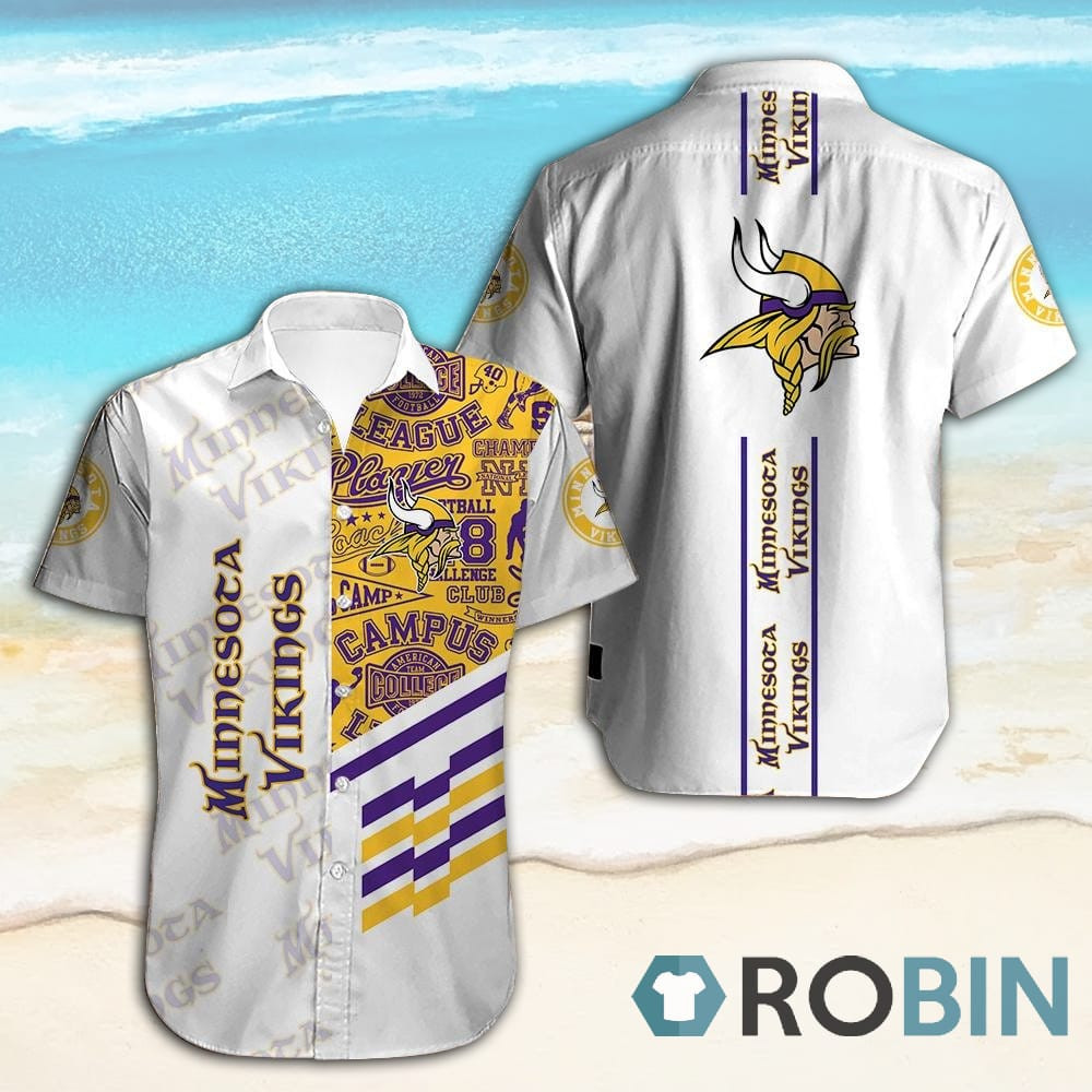 Minnesota Vikings 3Hawaiian Shirt Tropical Aloha Button Up