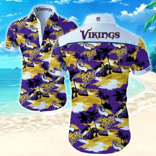 Minnesota Vikings Hawaiian Shirt Tropical Aloha Button Up