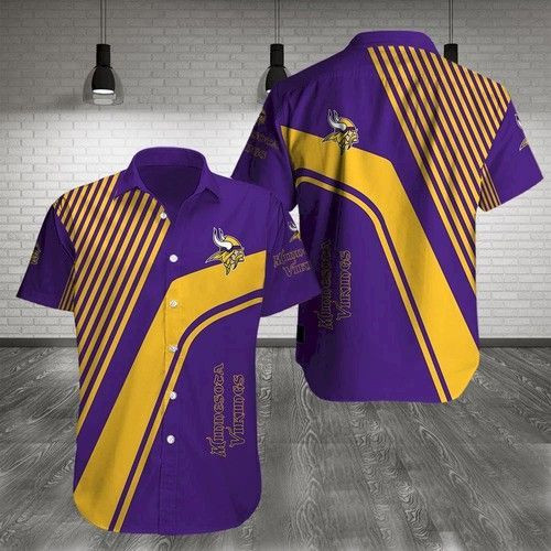Minnesota Vikings Hawaiian Shirt Tropical Aloha Button Up