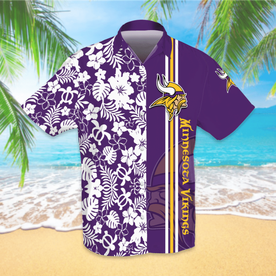 Minnesota Vikings Hawaiian Shirt Tropical Aloha Button Up