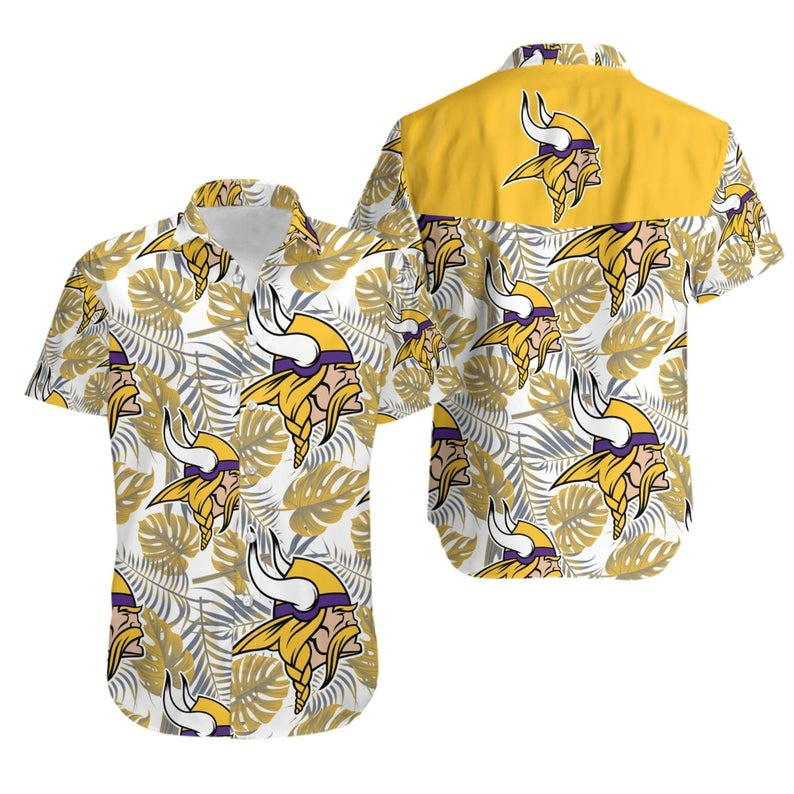 Minnesota Vikings Hawaiian Shirt Tropical Aloha Button Up