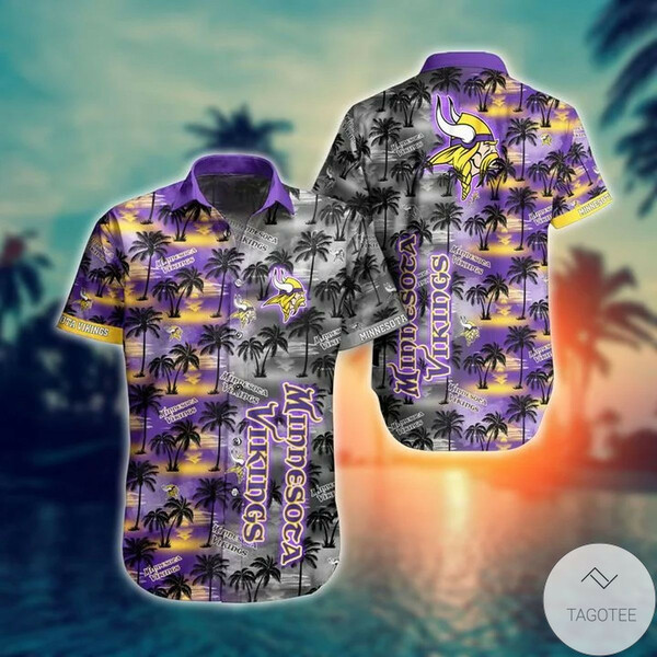 Minnesota Vikings Hawaiian Shirt Tropical Aloha Button Up