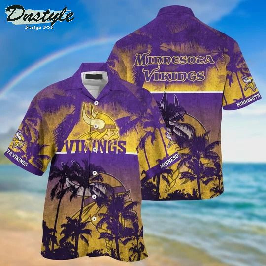 Minnesota Vikings Summer Hawaiian Shirt Tropical Aloha Button Up