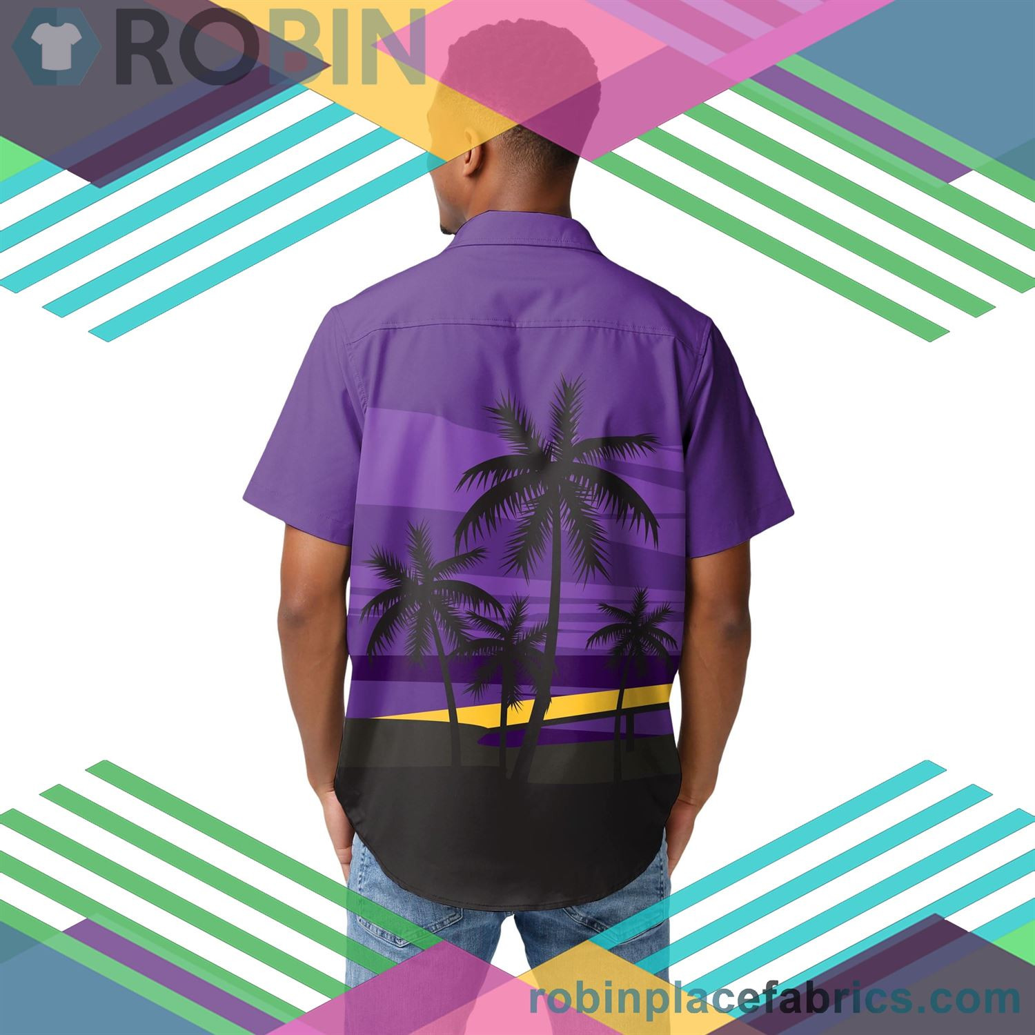 Minnesota Vikings Sunset Up Hawaiian Shirt Tropical Aloha Button Up