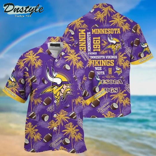 Minnesota Vikingsnew Gift For Summer Hawaiian Shirt Tropical Aloha Button Up