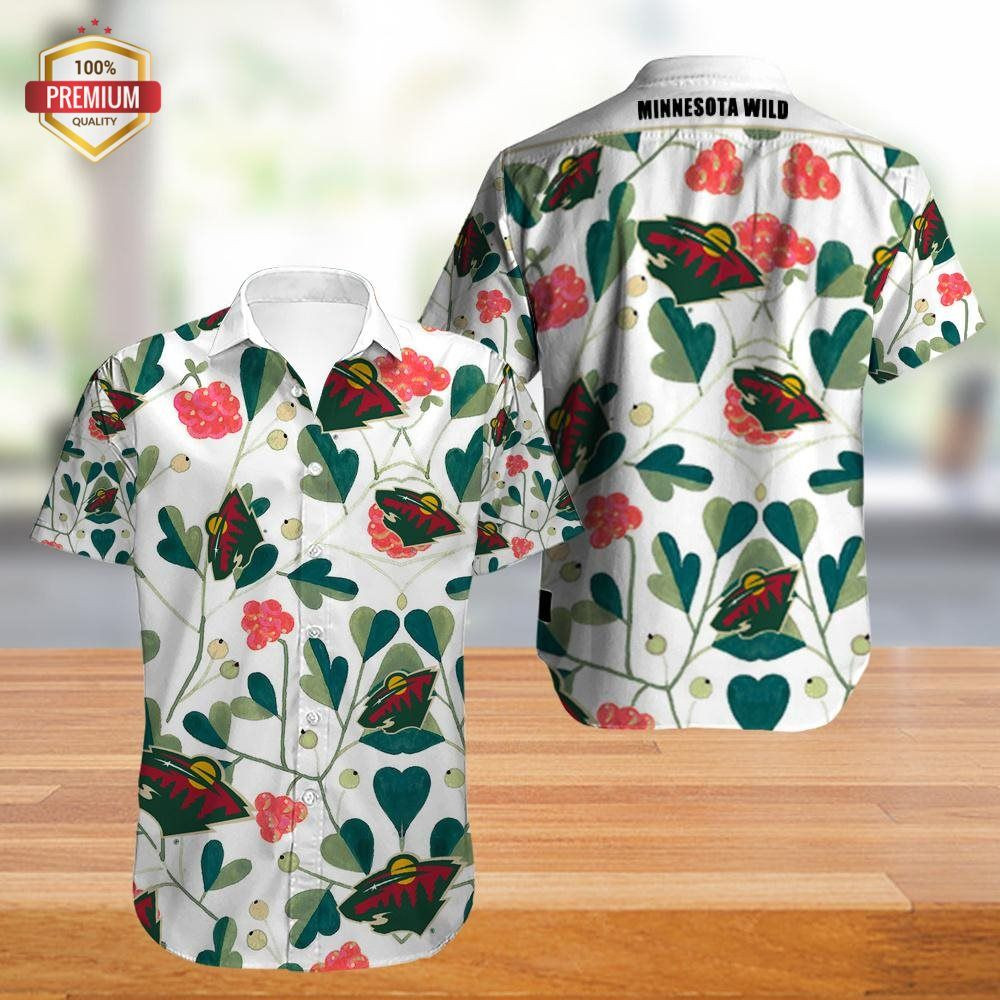 Minnesota Wild Hawaiian Shirt Tropical Aloha Button Up