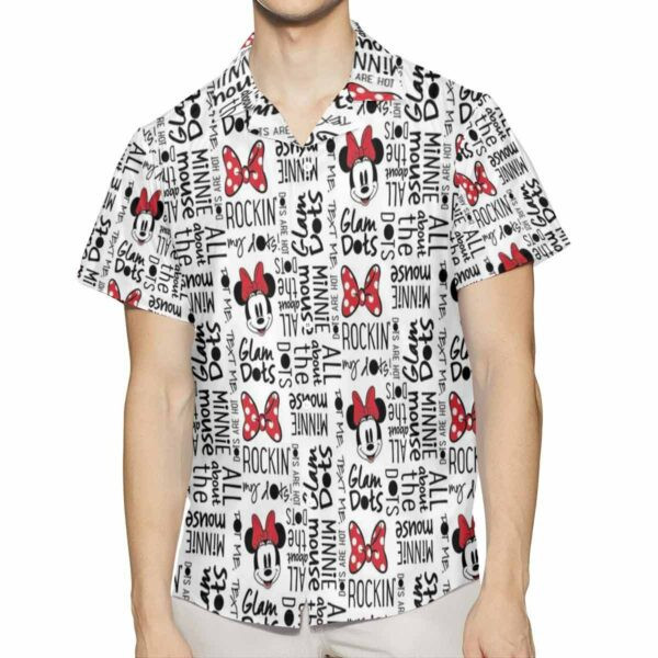 Minnie Mouse Disney Comics Fan Hawaiian Shirt Tropical Aloha Button Up