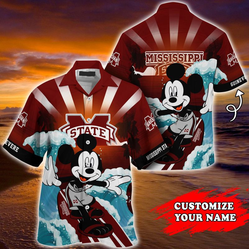 Mississippi State Bulldogs Ncaa Summer Personalized Hawaiian Shirt Tropical Aloha Button Up