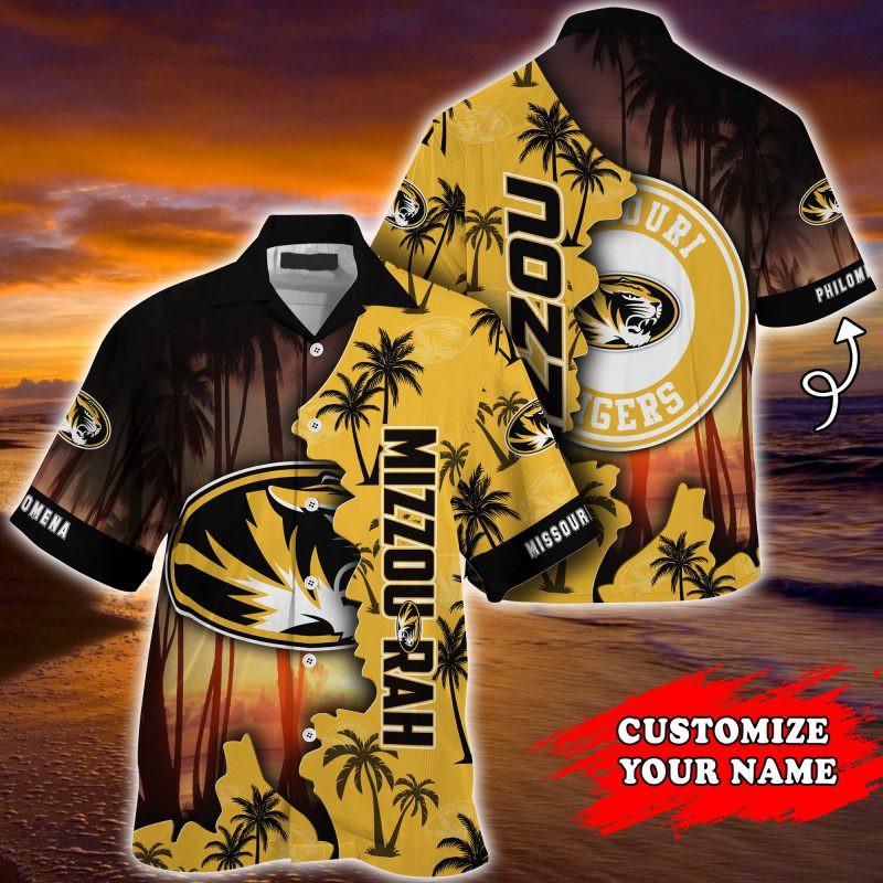 Missouri Tigers Ncaa Personalized Summer Hawaiian Shirt Tropical Aloha Button Up