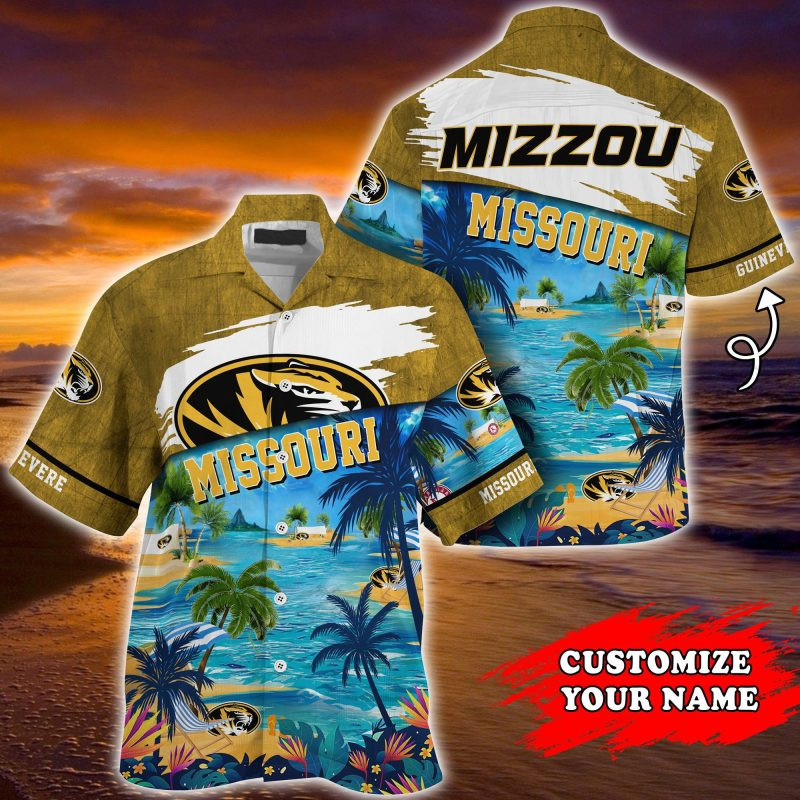 Missouri Tigers Ncaa Personalized Summer Hawaiian Shirt Tropical Aloha Button Up