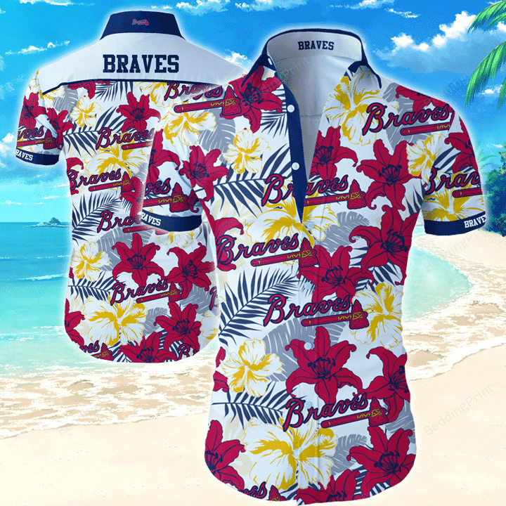 Mlb Atlanta Braves Hawaiian Shirt Tropical Aloha Button Up