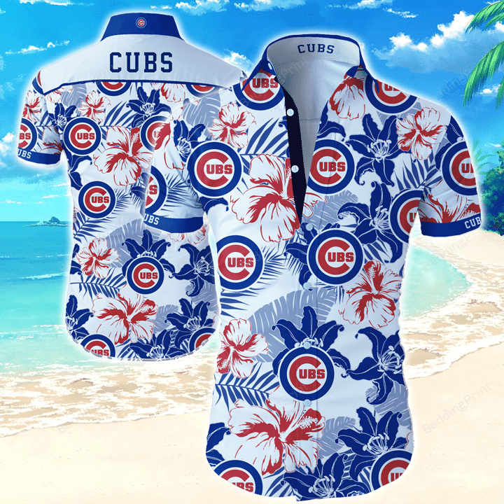Mlb Chicago Cubs Hawaiian Shirt Tropical Aloha Button Up