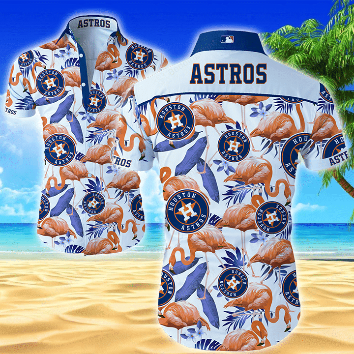 Mlb Houston Astros Hawaiian Shirt Tropical Aloha Button Up