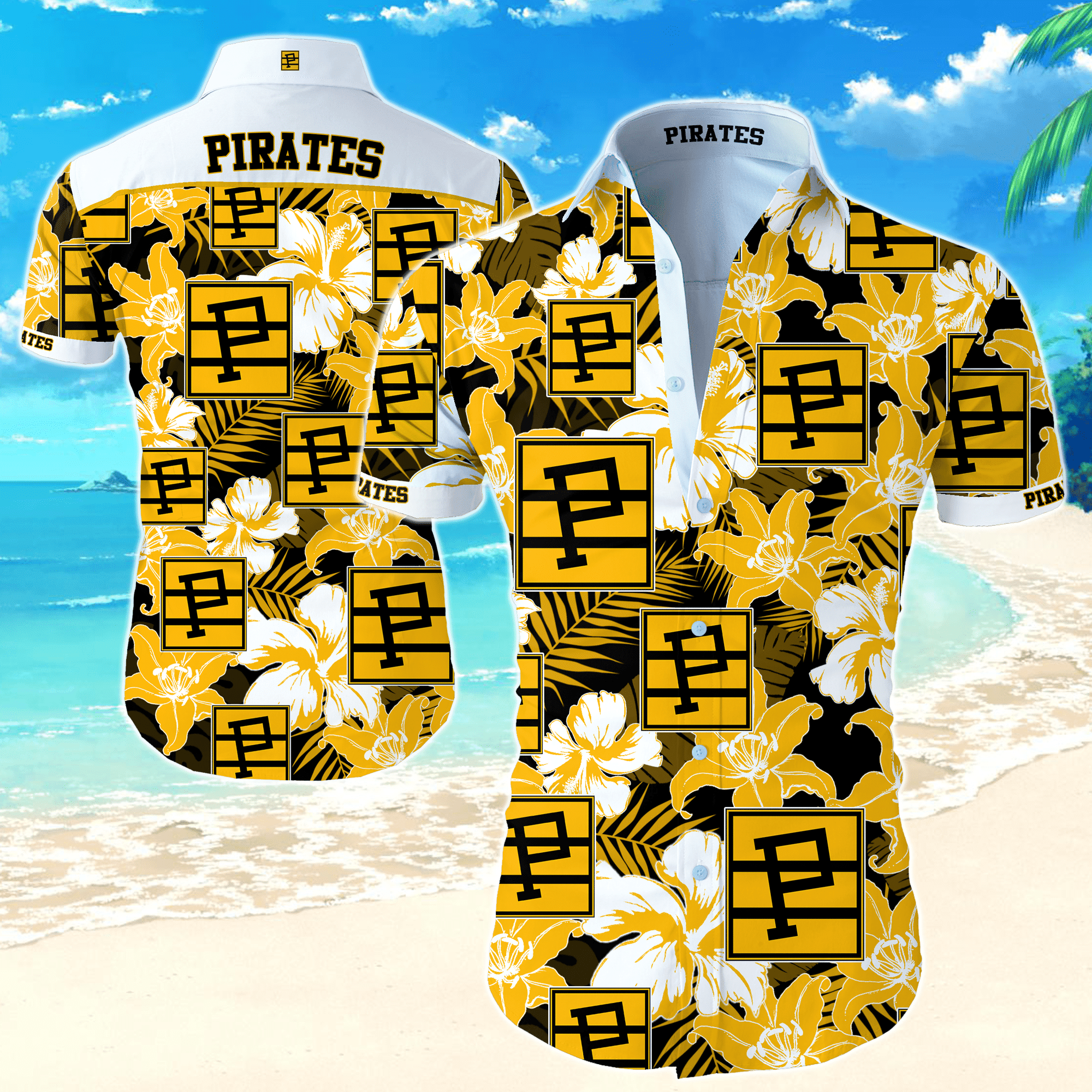 Mlb Pittsburgh Pirates Hawaiian Shirt Tropical Aloha Button Up