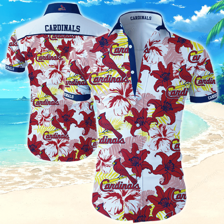 Mlb St. Louis Cardinals Hawaiian Shirt Tropical Aloha Button Up