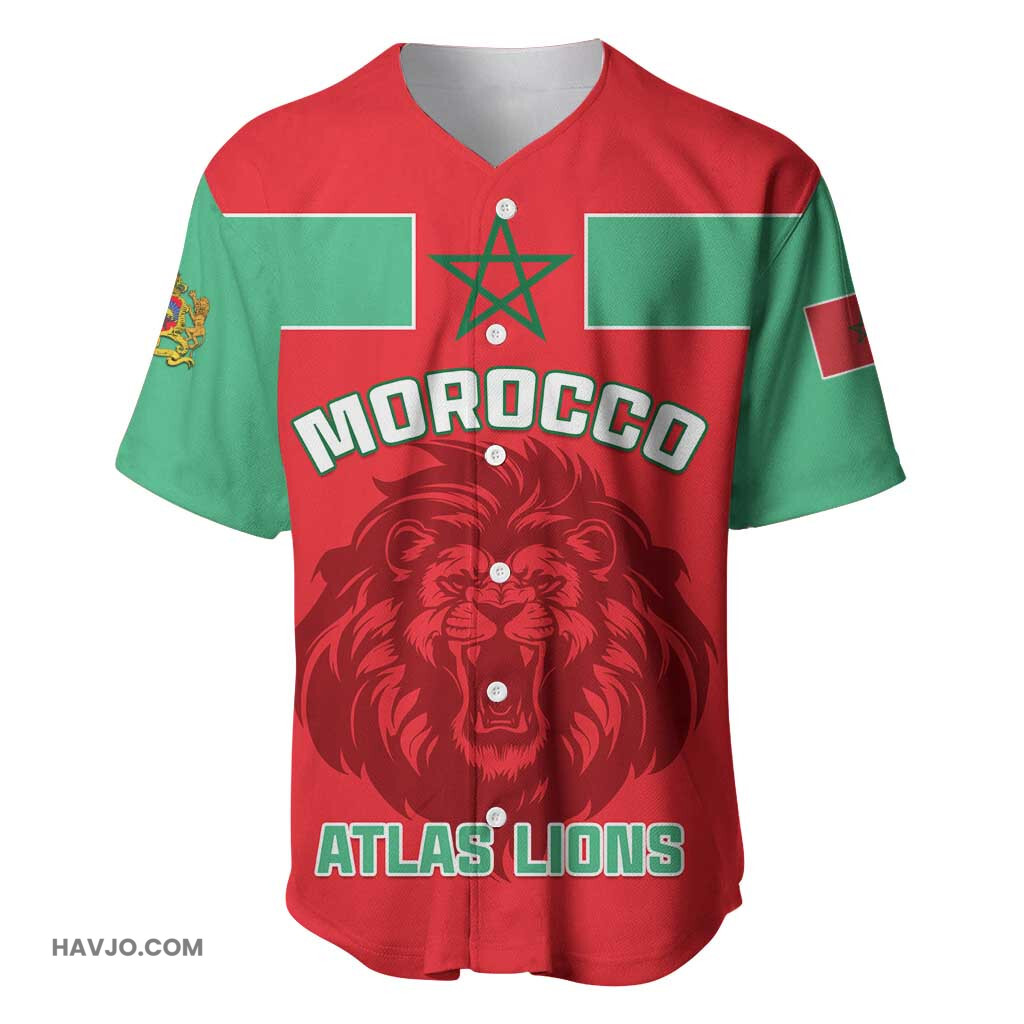 Morocco Football Go The Atlas Lions Baseball Jersey