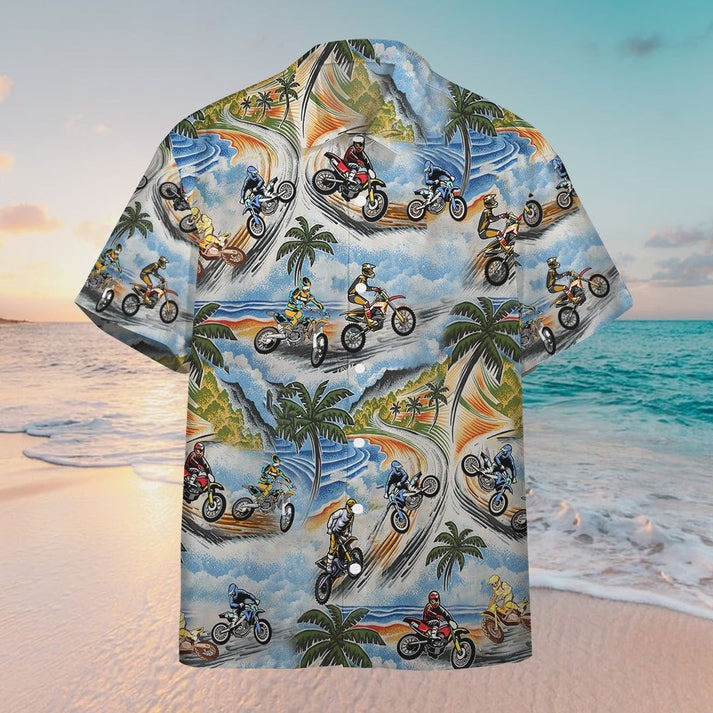 Motocross Hawaiian Shirt Tropical Ride Aloha Shirt Gifts For Motorbike Lovers