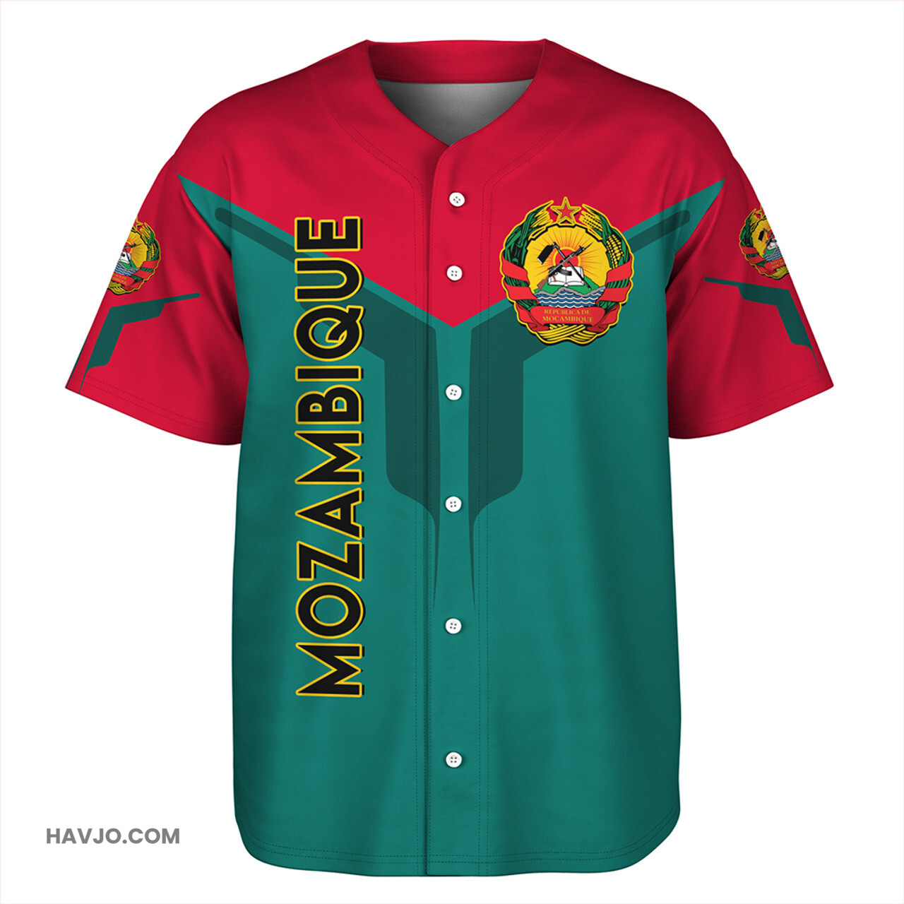 Mozambique Arrow Style Baseball Jersey