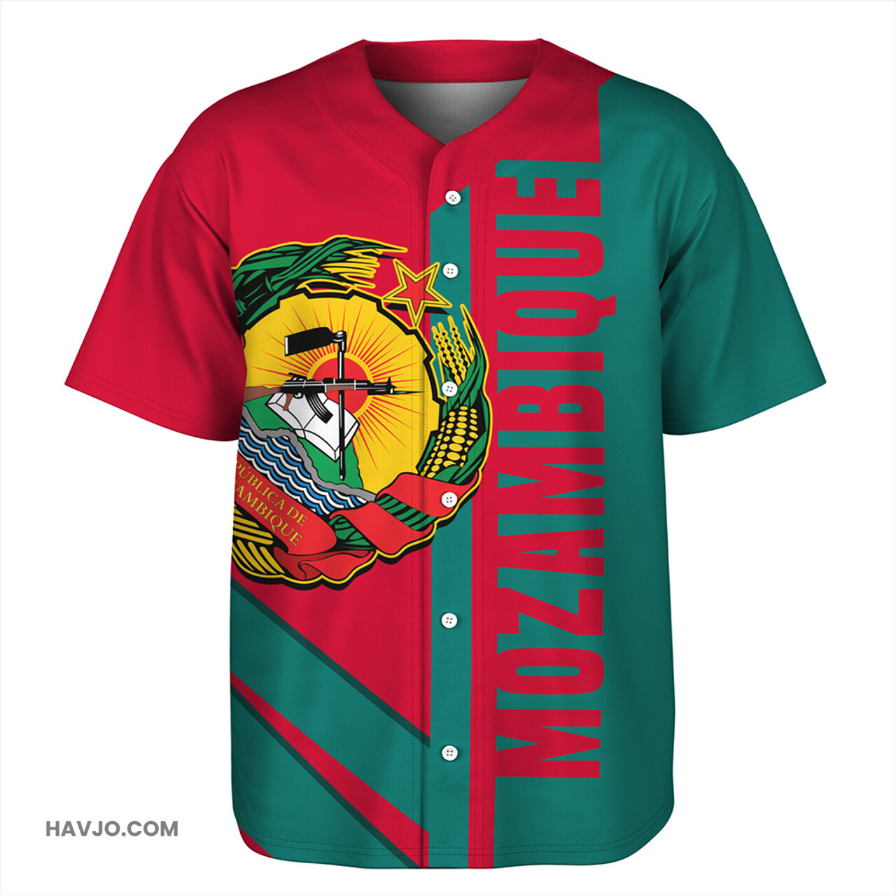 Mozambique Casual Style Baseball Jersey