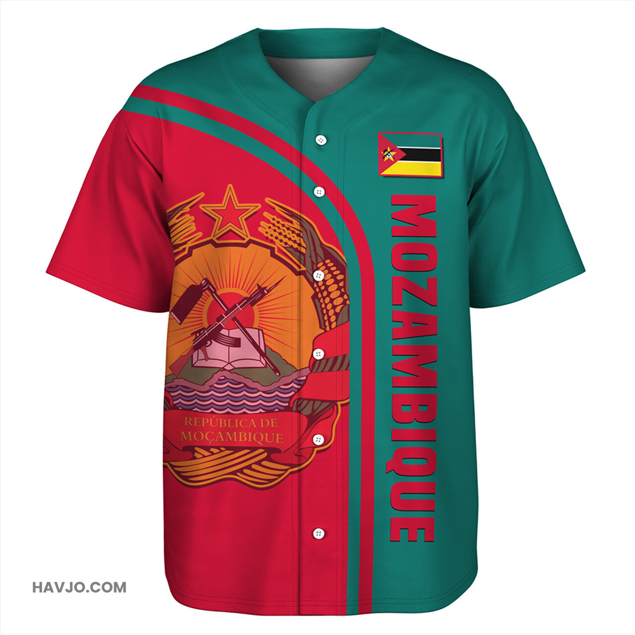Mozambique Custom In My Heart Baseball Jersey