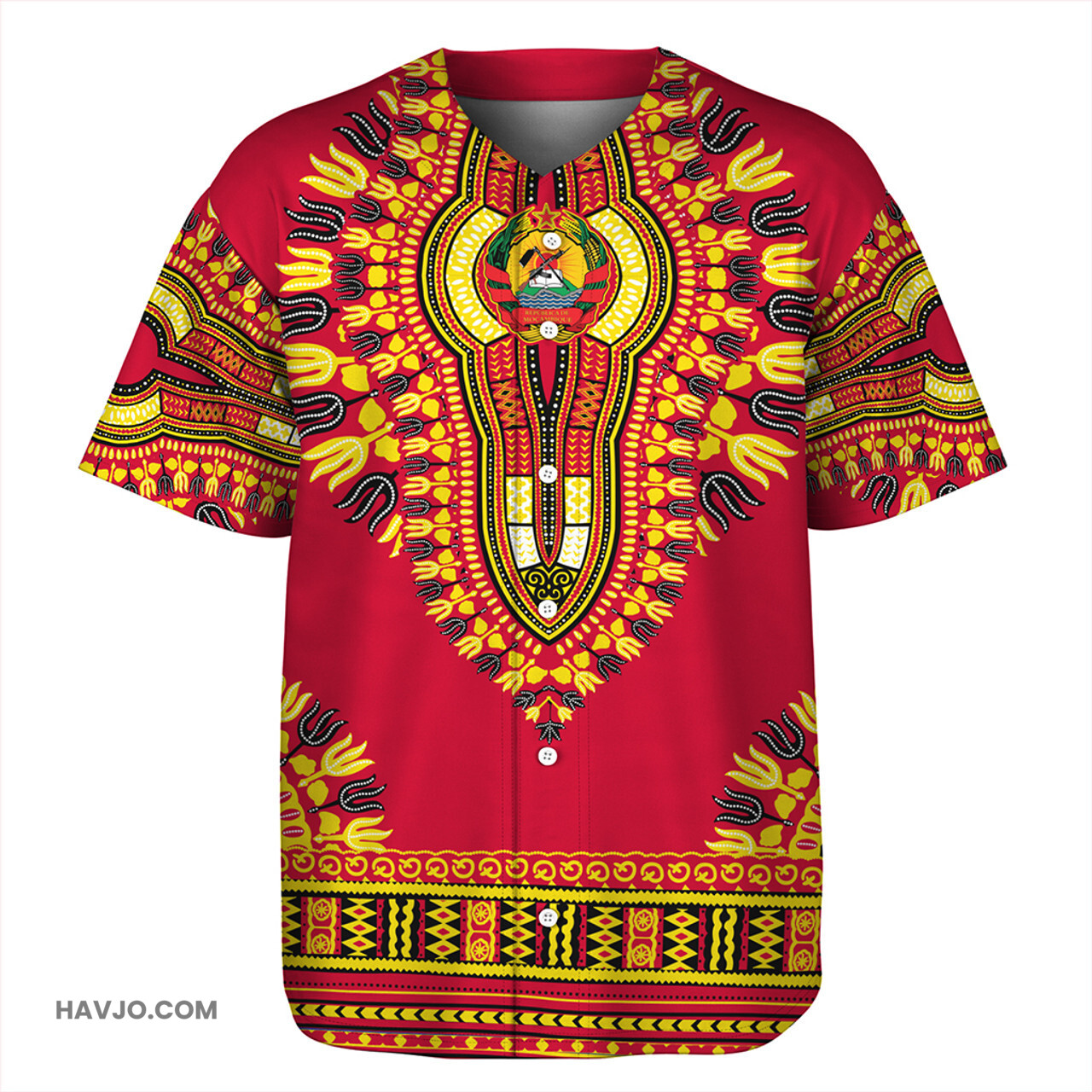 Mozambique Dashiki Baseball Jersey