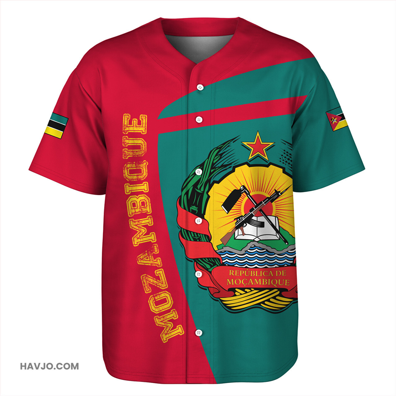 Mozambique Half Concept Baseball Jersey