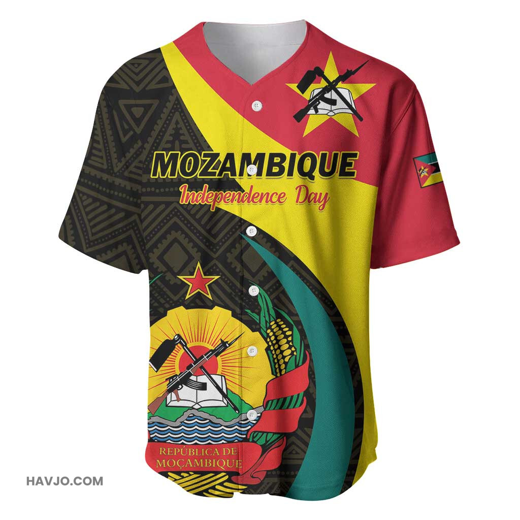 Mozambique Independence Day Muzambhiki 1975 Anniversary Baseball Jersey
