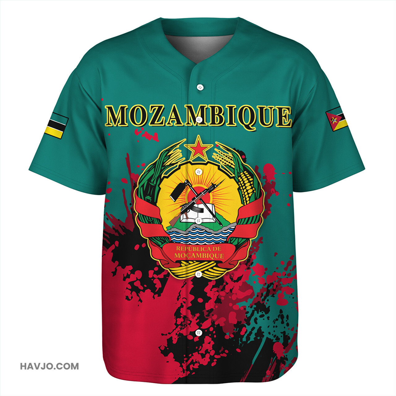 Mozambique Spanit Style Baseball Jersey
