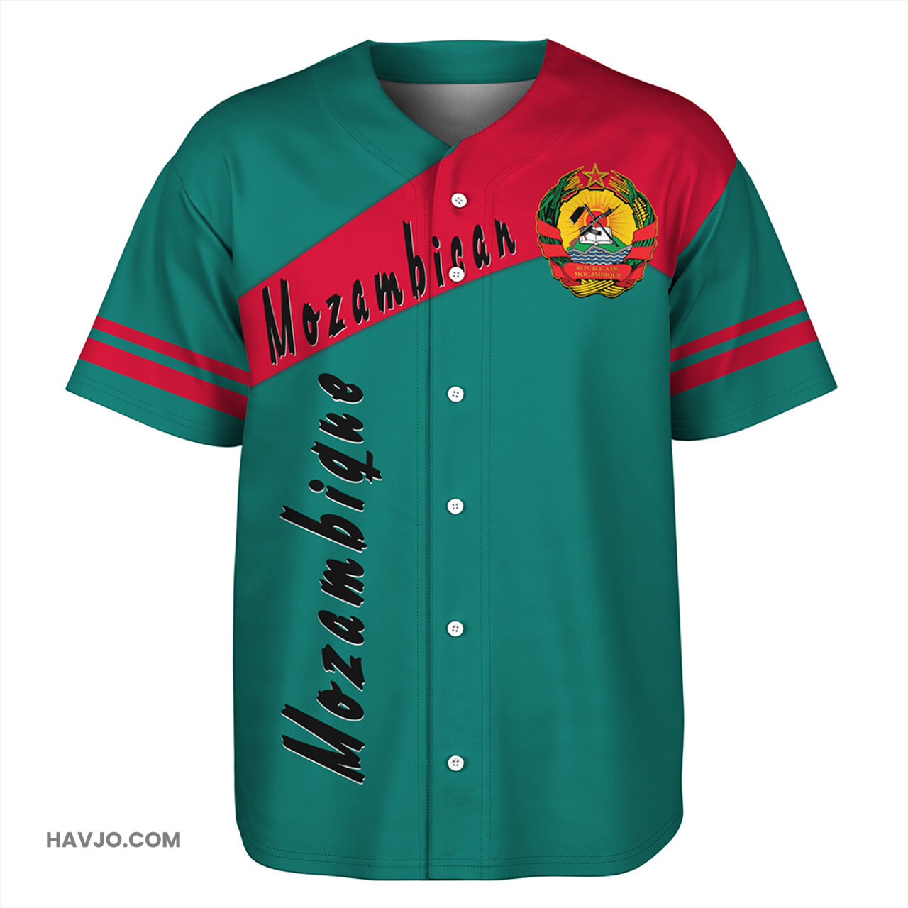 Mozambique Sport Style Baseball Jersey