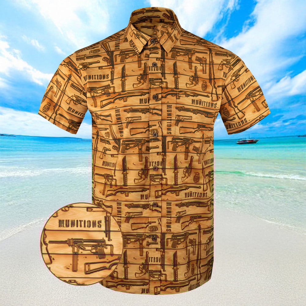 Munitions Hawaiian Shirt Vintage Button Up Shirt Best Gifts For Men