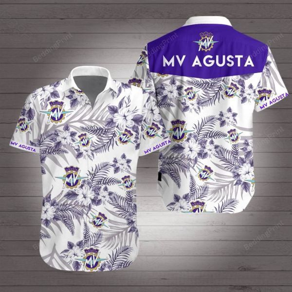 Mv Agusta Hawaiian Shirt Tropical Aloha Button Up