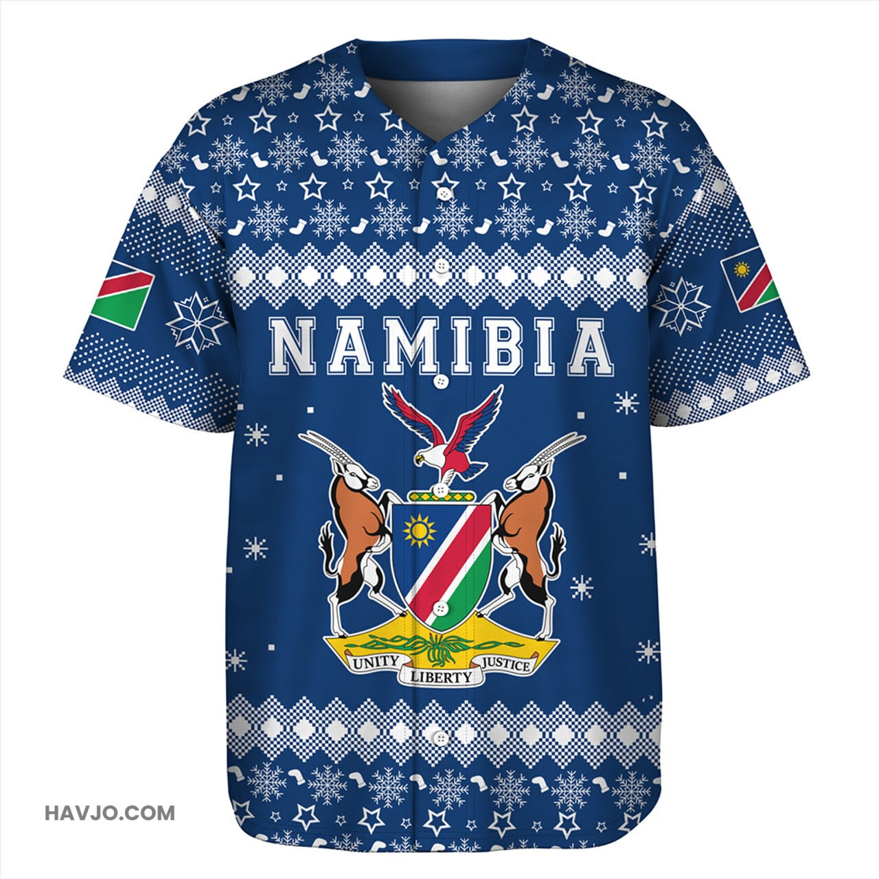 Namibia Christmas Coat of Arms Baseball Jersey