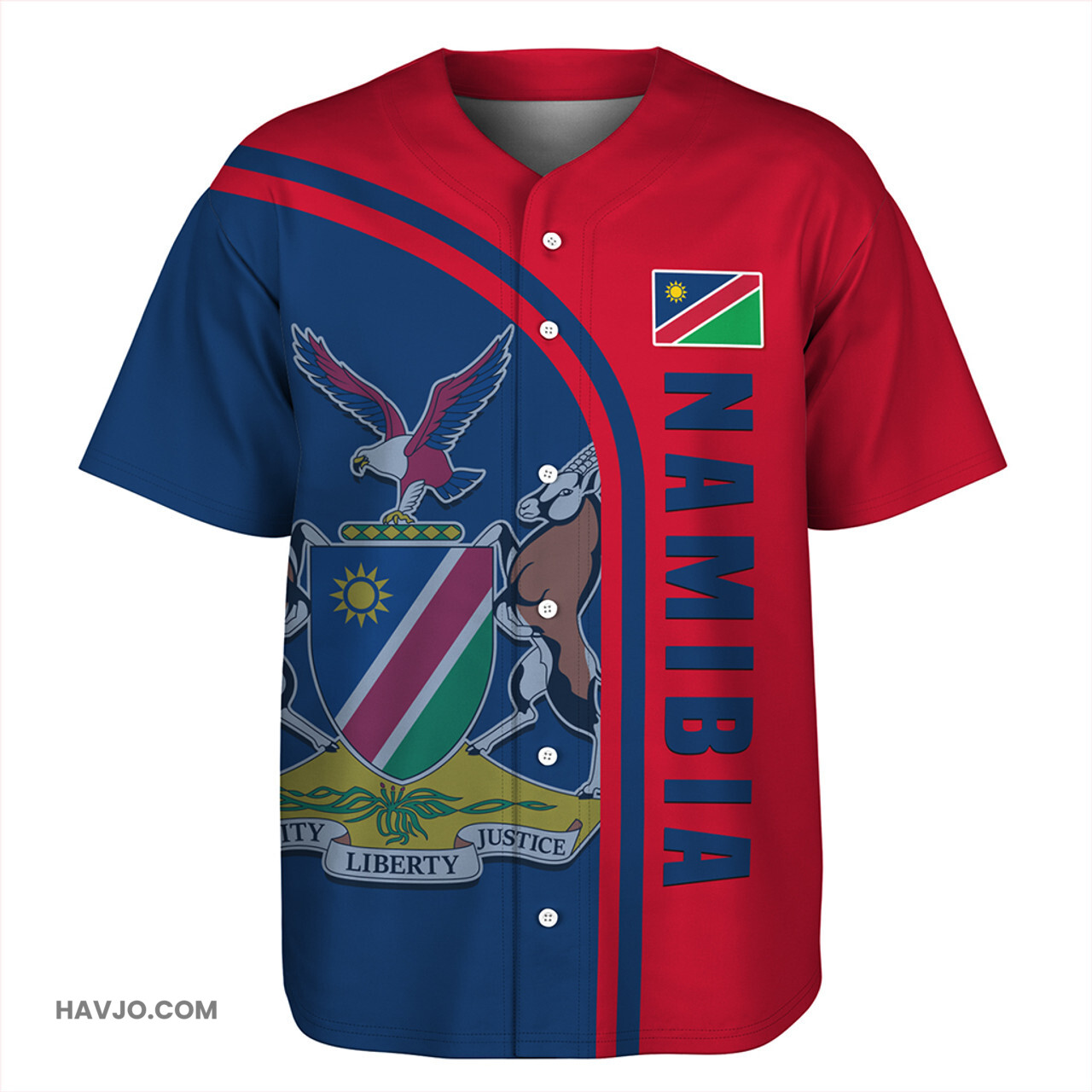 Namibia Custom In My Heart Baseball Jersey