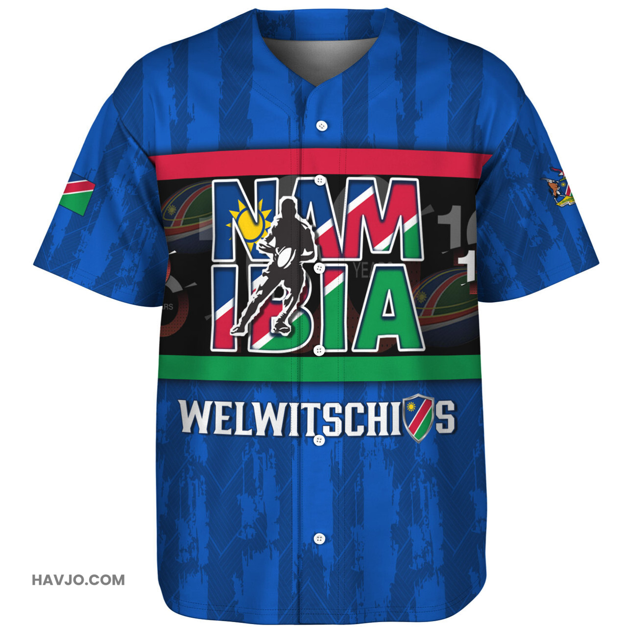 Namibia Custom Personalised Welwitschias Rugby Ball 100th Anniversary Rugby Baseball Jersey