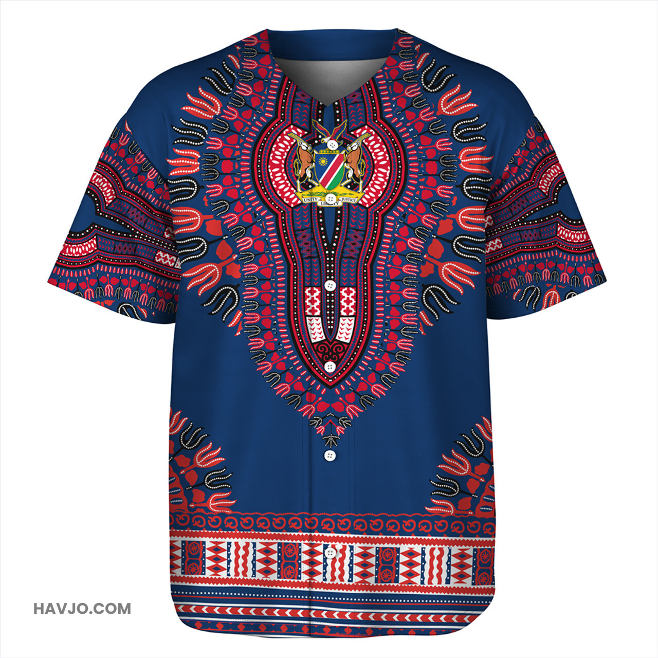 Namibia Dashiki Baseball Jersey