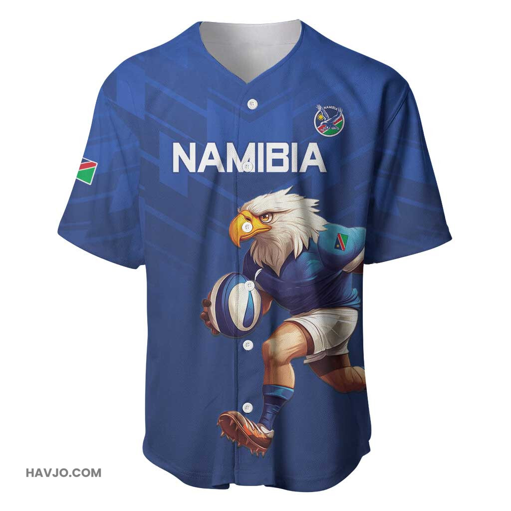 Namibia Rugby Custom Eagle Mascot Sporty Style Baseball Jersey