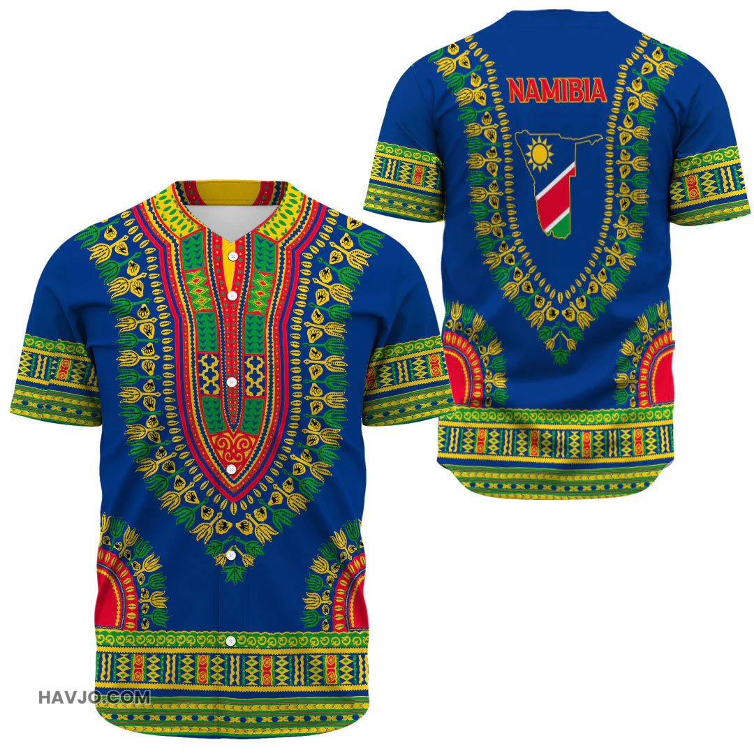 Namibia Traditional Dashiki Baseball Jersey