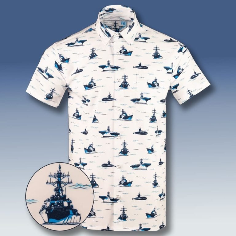 Naval Warfare Hawaiian Shirt US Navy Clothing Christmas Gifts For Navy Veterans