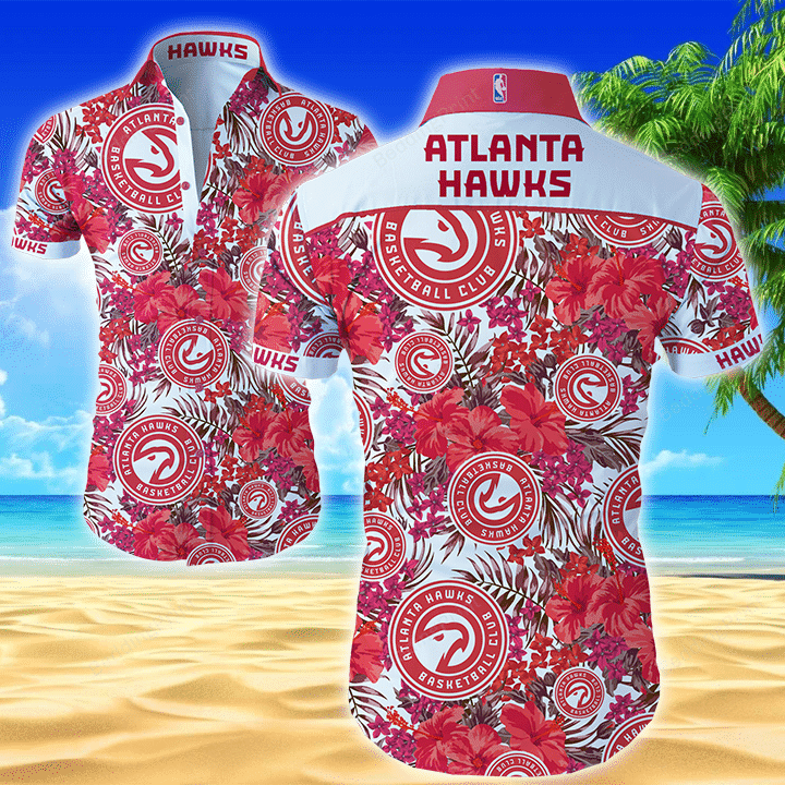 Nba Atlanta Hawks Hawaiian Shirt Tropical Aloha Button Up