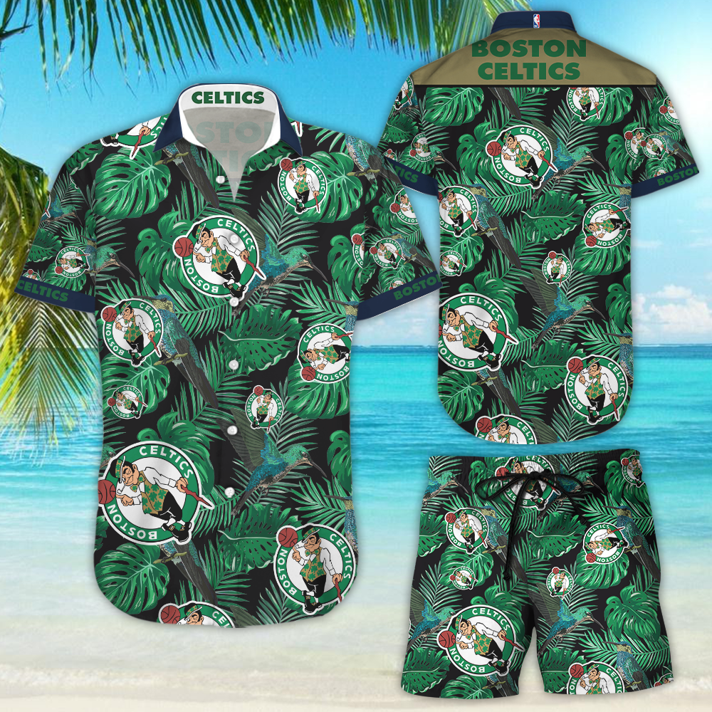 Nba Boston Celtics Hawaiian Shirt Tropical Aloha Button Up