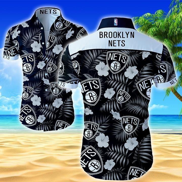 Nba Brooklyn Nets Hawaiian Shirt Tropical Aloha Button Up