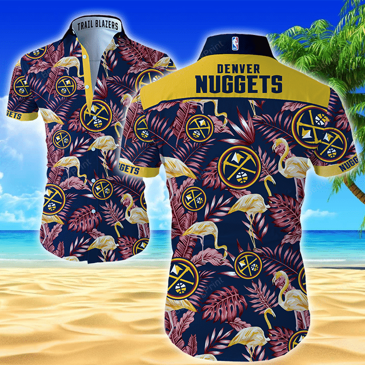 Nba Denver Nuggets Hawaiian Shirt Tropical Aloha Button Up