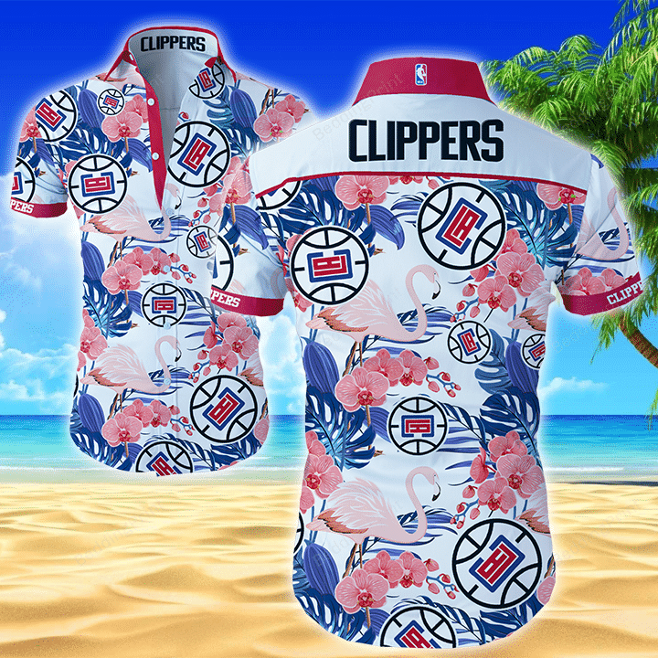Nba Los Angeles Clippers Hawaiian Shirt Tropical Aloha Button Up